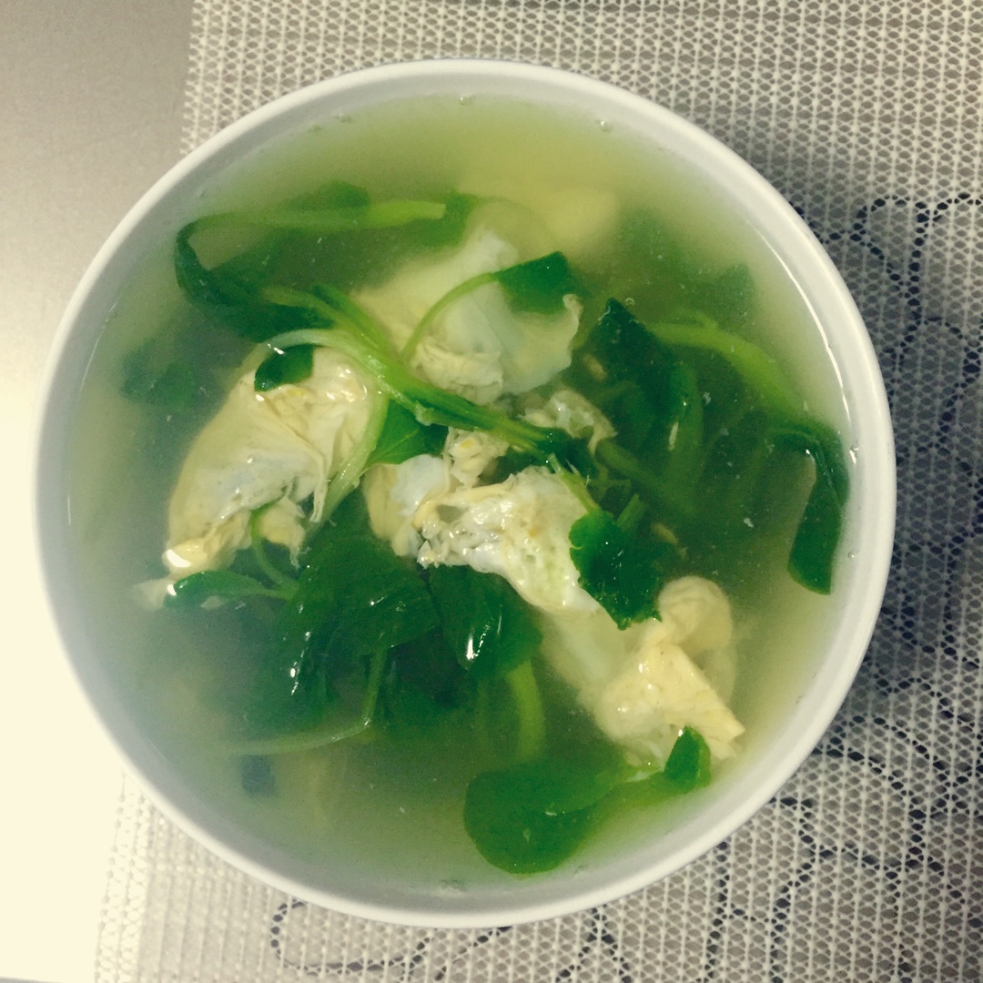 姑白做的青菜蛋花汤