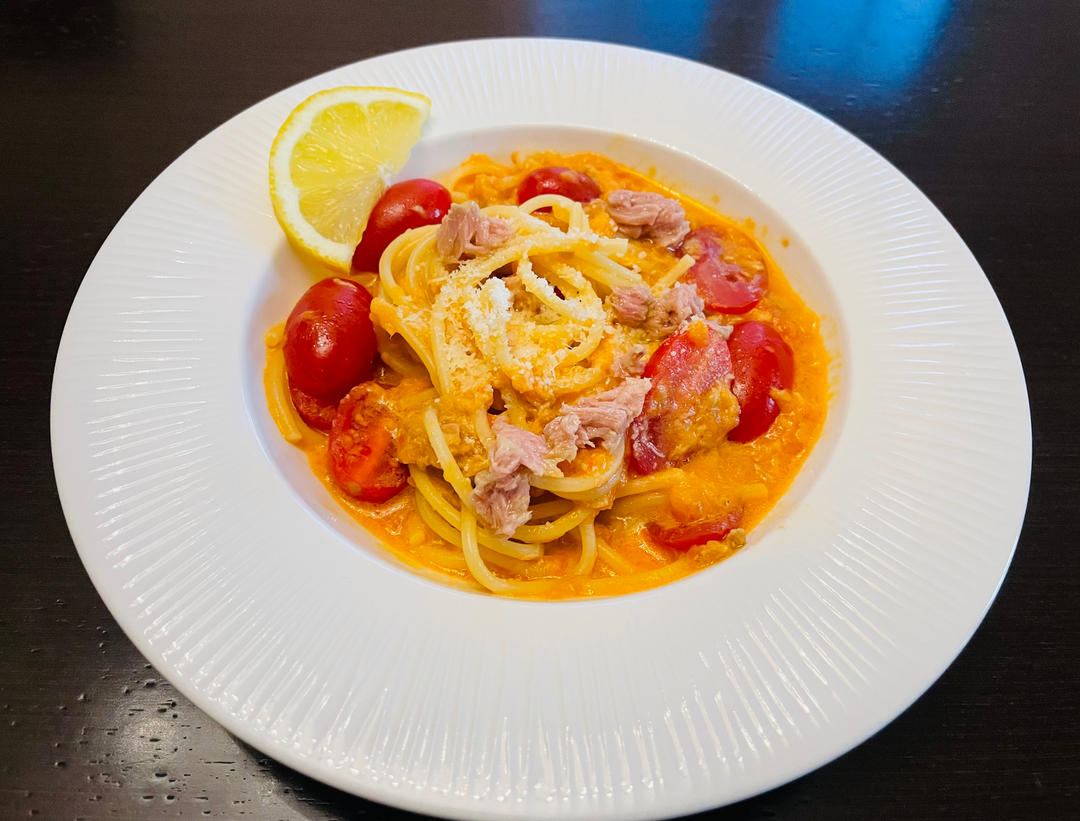 快手奶油烩金枪鱼意面