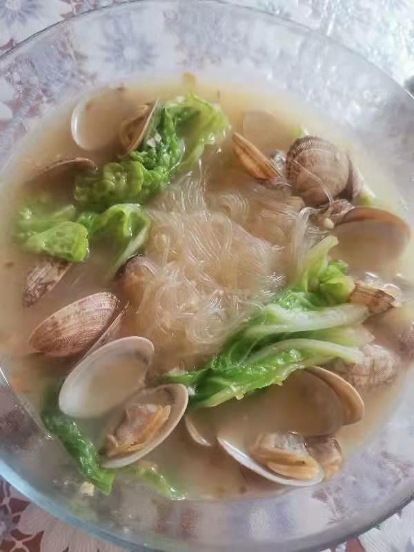 蒜蓉花甲娃娃菜煲