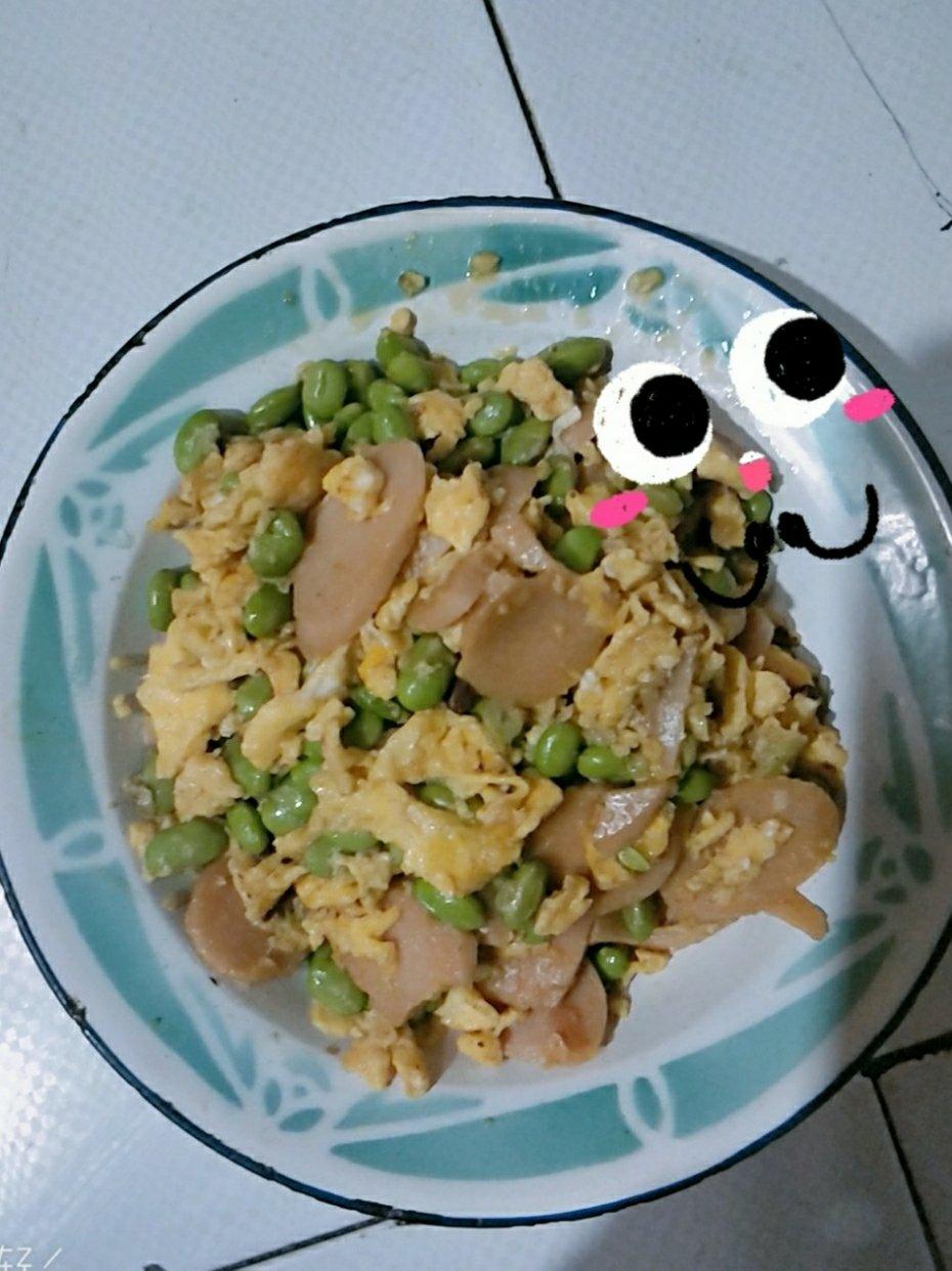 毛豆米炒鸡蛋