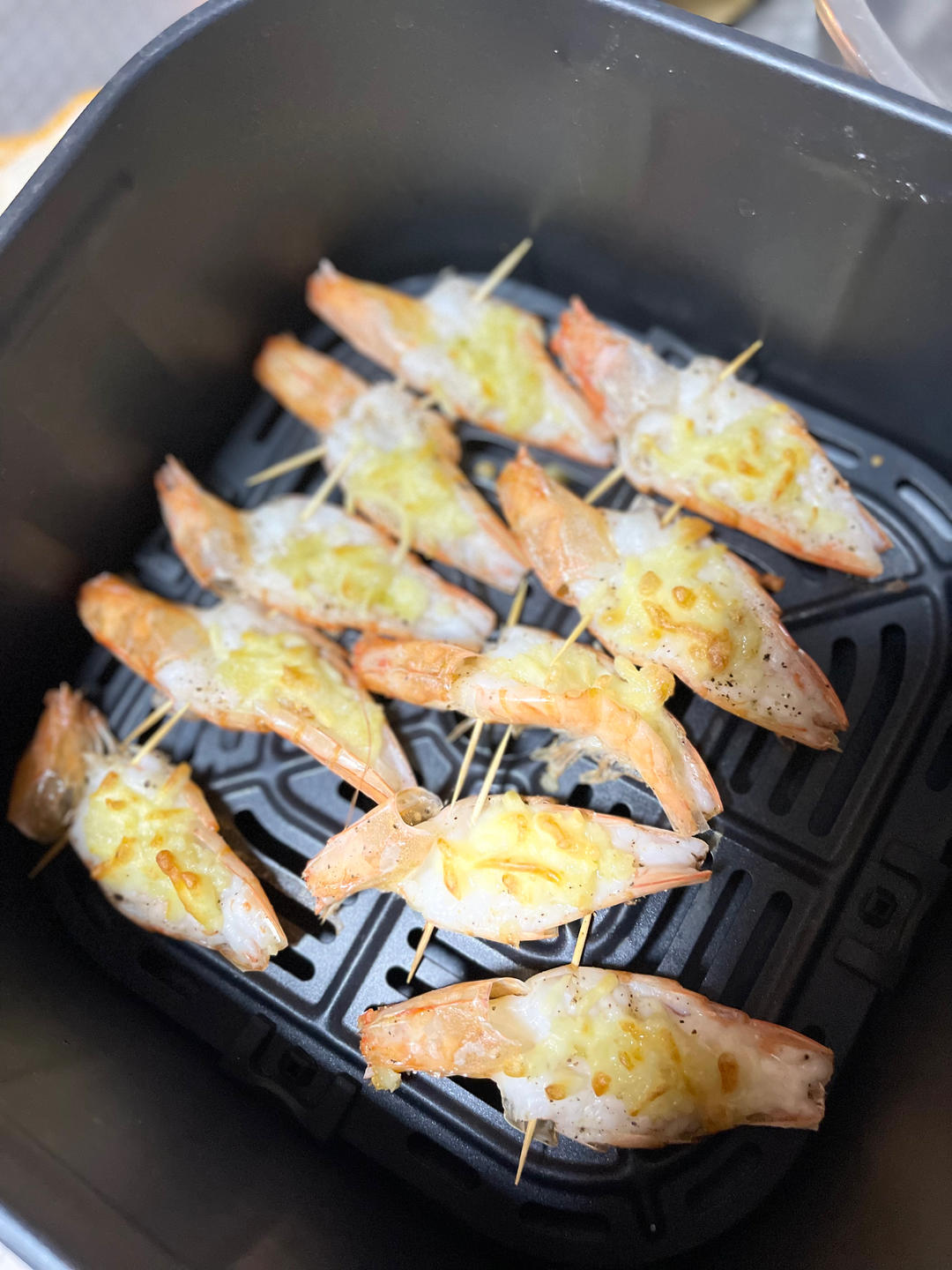 新手芝士焗虾（空气炸锅版）