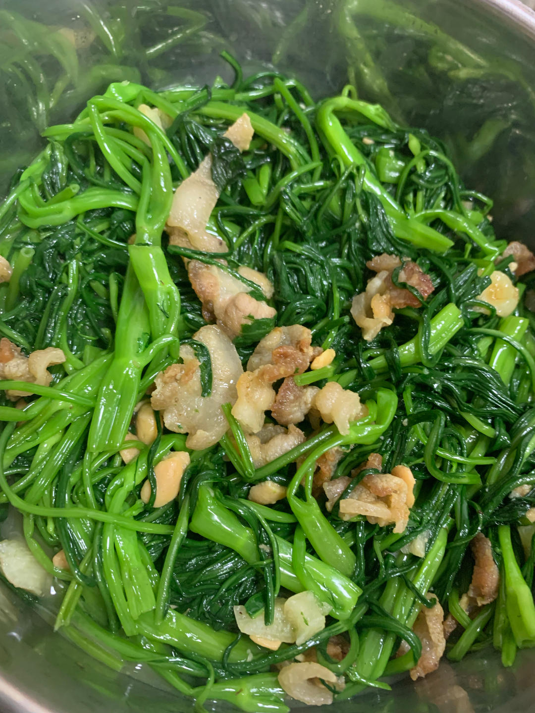 广东大排档风味椒丝腐乳炒空心菜