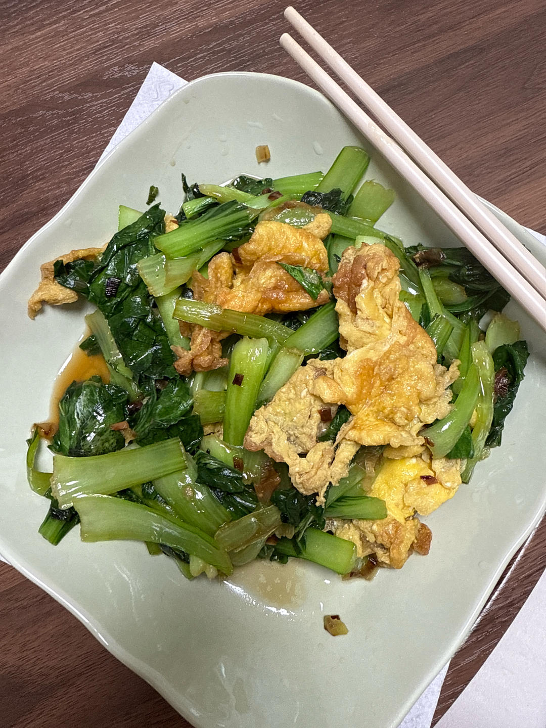 这么操作，油菜炒鸡蛋超好吃