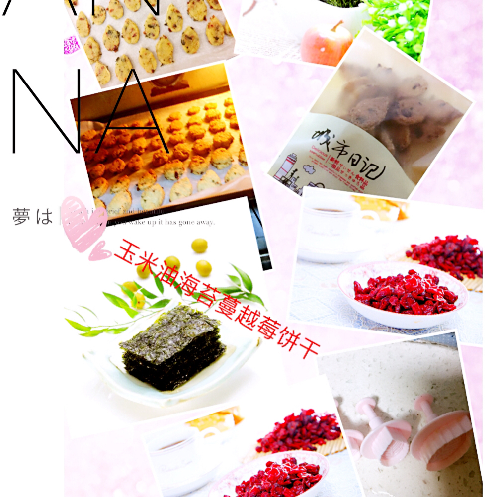 玉米油海苔蔓越梅饼干