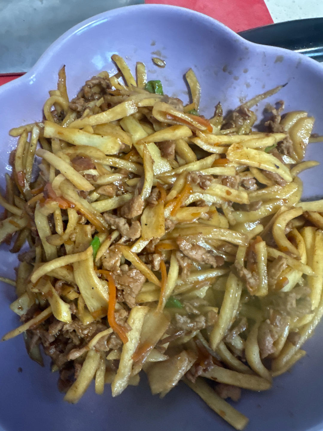 ♨️家常菜.茭白炒肉丝.马克西姆不粘锅