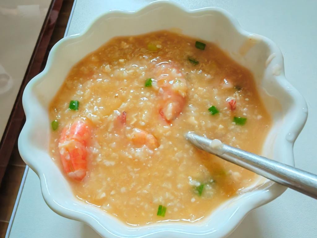 咸蛋鲜虾粥