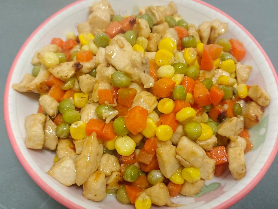 玉米鸡丁