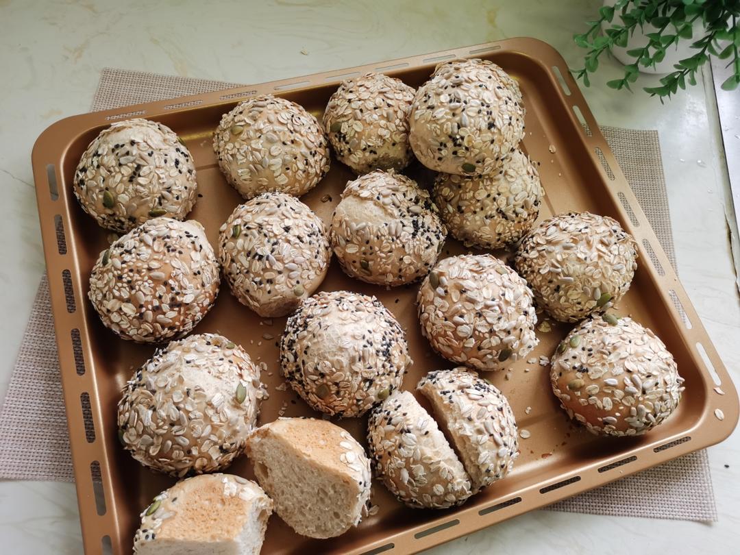 全麦无糖无油小餐包，低糖低脂减脂必备！