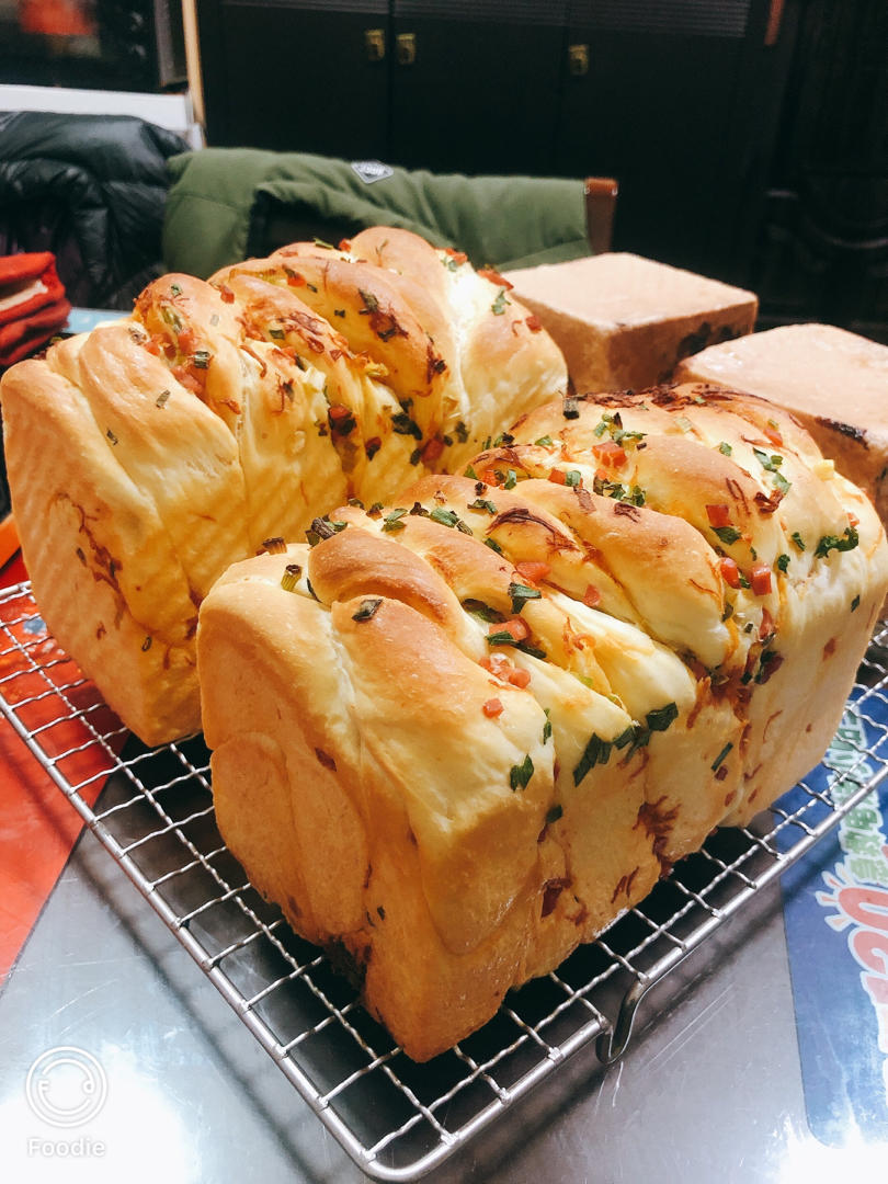 肉松香葱吐司（四种整形手法）