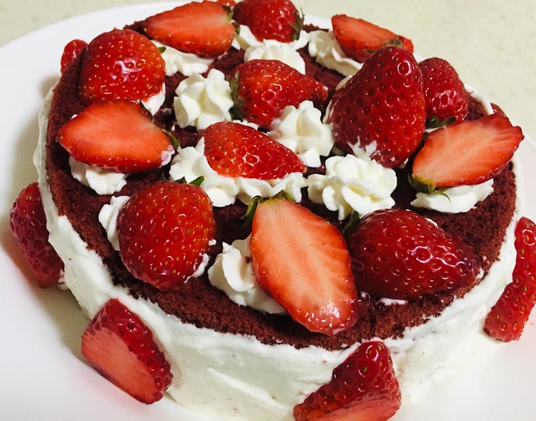 视频菜谱:红丝绒裸蛋糕6寸