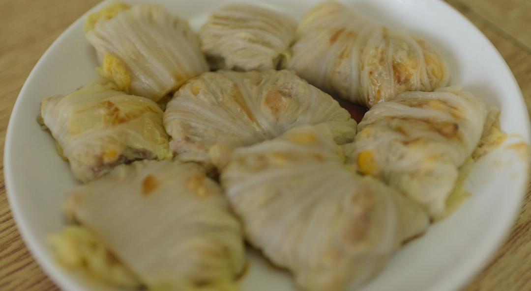 白菜肉糜卷
