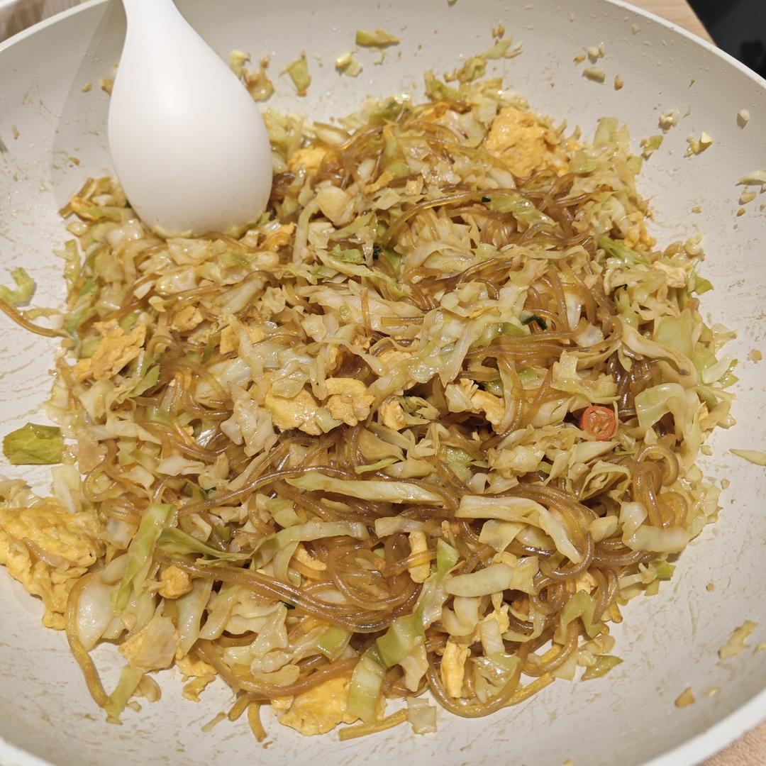 粉丝炒包菜