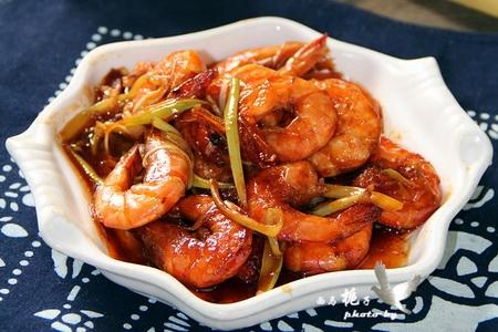 姜葱炒大虾的做法