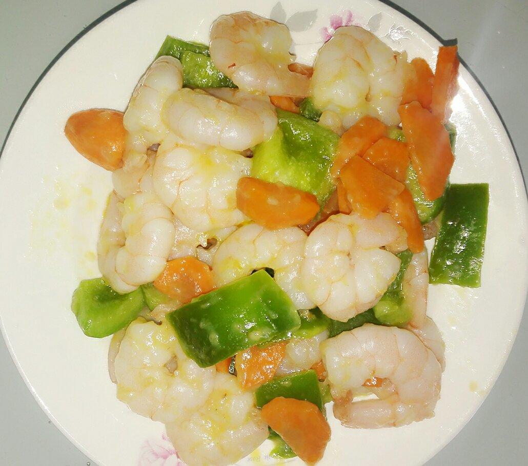 三色炒虾仁