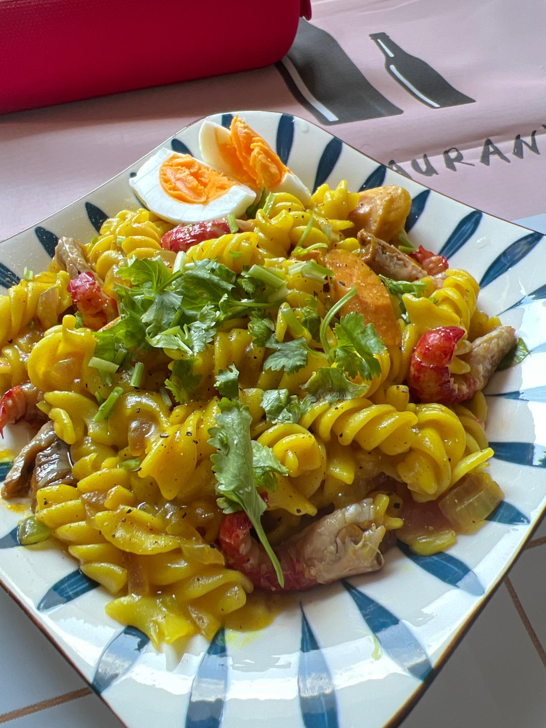 咖喱火腿螺旋意面