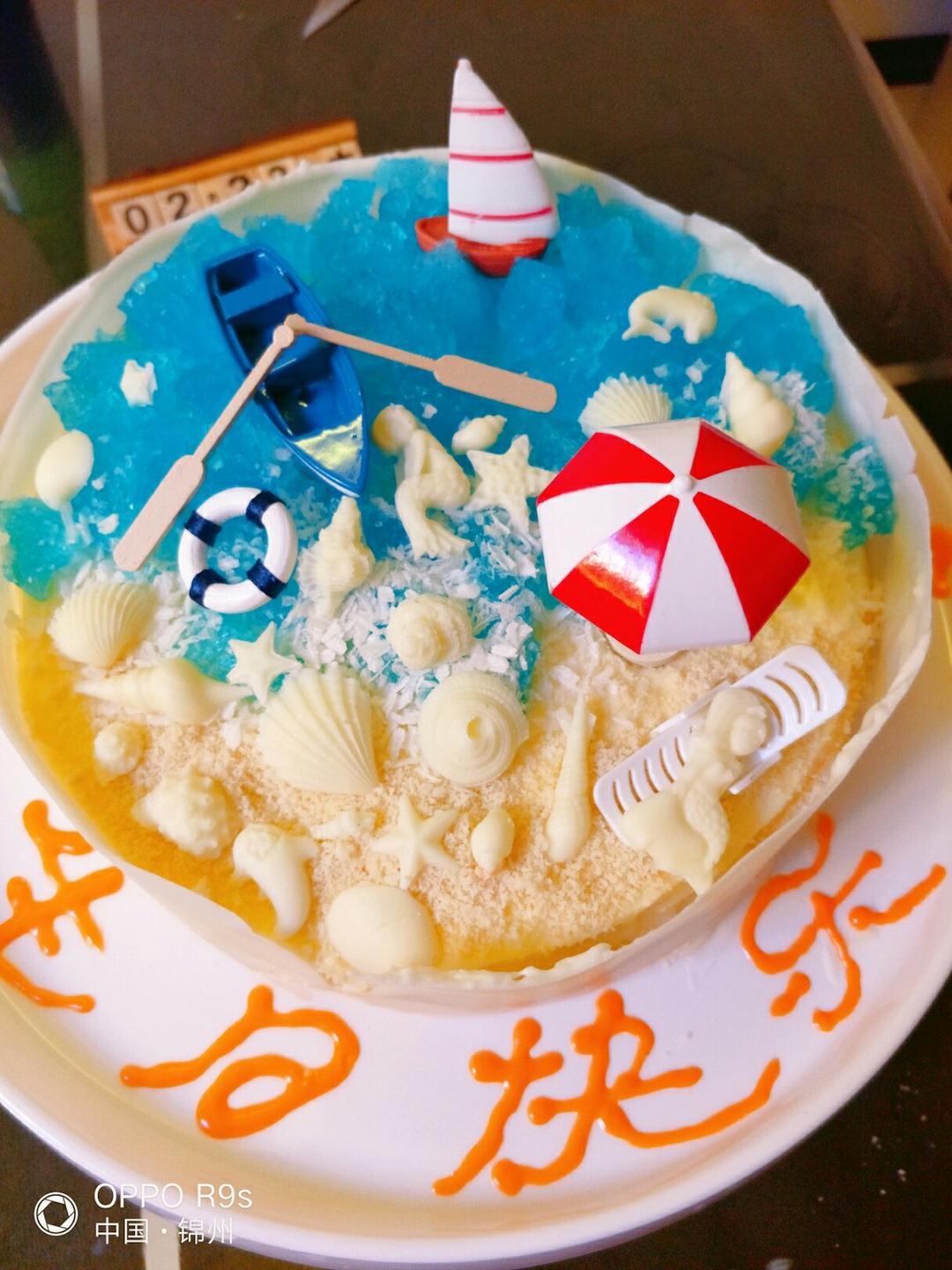 海洋蛋糕（戚风胚鲜奶油版）