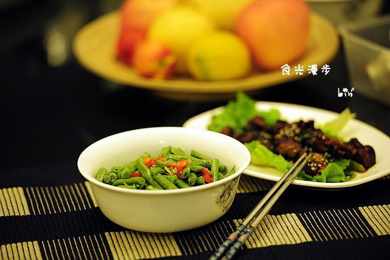 干贝炒豇豆的做法