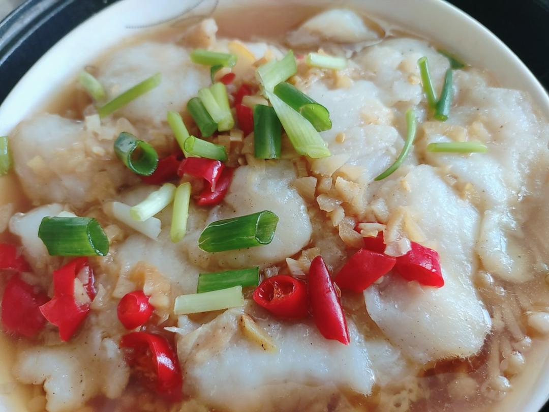 路遇22做的好吃不胖75蒜蓉金针菇蒸巴沙鱼75