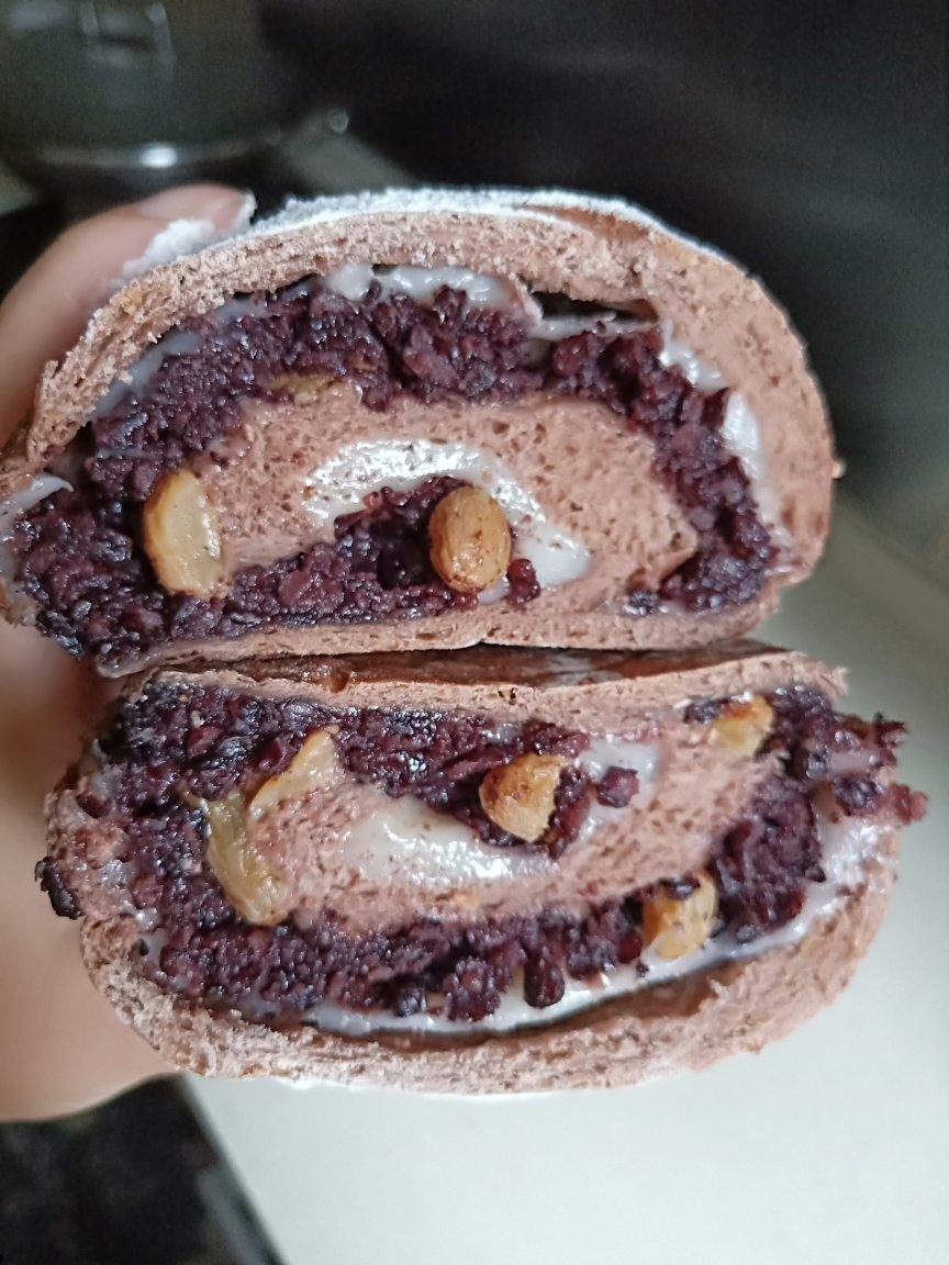 可可麻薯紫米软欧