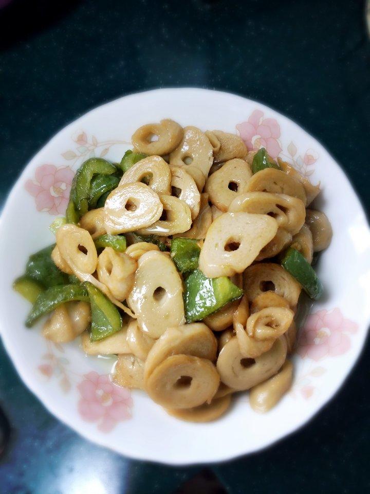 青椒炒面筋