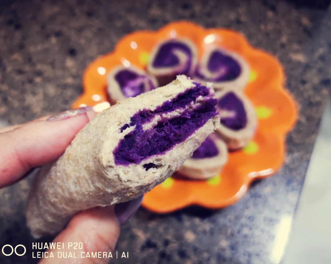 超简单，小孩爱吃的 果酱紫薯卷 营养口感都丰富的做法 步骤8