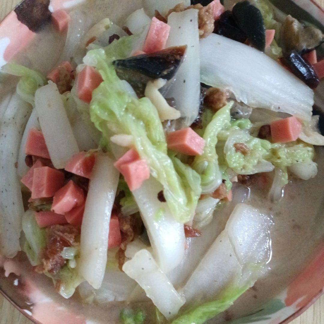 皮蛋火腿娃娃菜