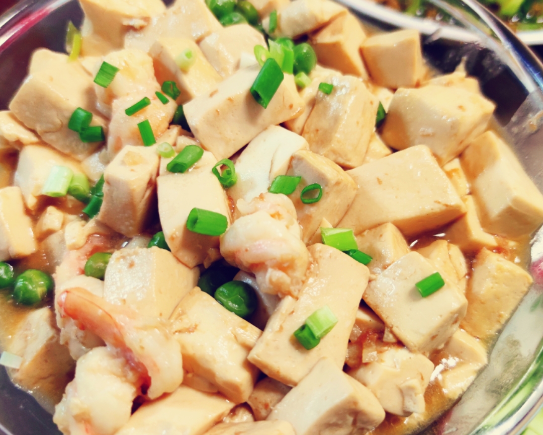 虾仁豆腐～豆腐嫩嫩哒，虾仁健康美味噢😍的做法