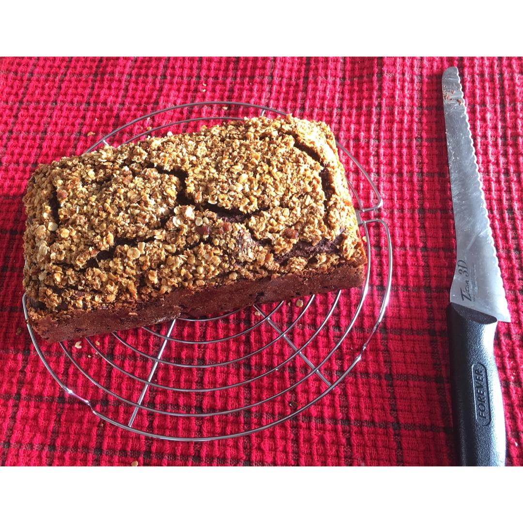 摩卡花生酥全麦快手面包丨健康·烘焙