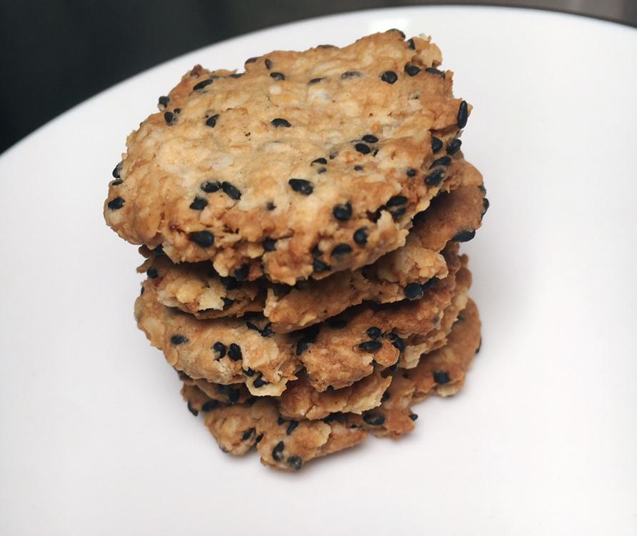 黑芝麻燕麦高纤饼干（无添加，另含植物油减脂配方）