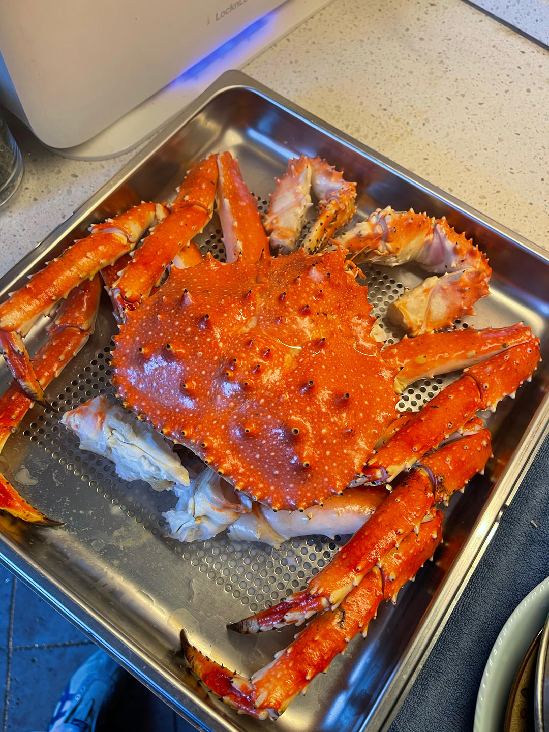 清蒸帝王蟹（图解处理方法）