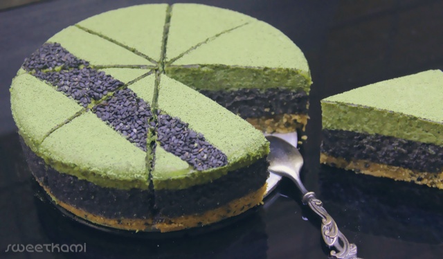 和风抹茶黑芝麻乳酪蛋糕