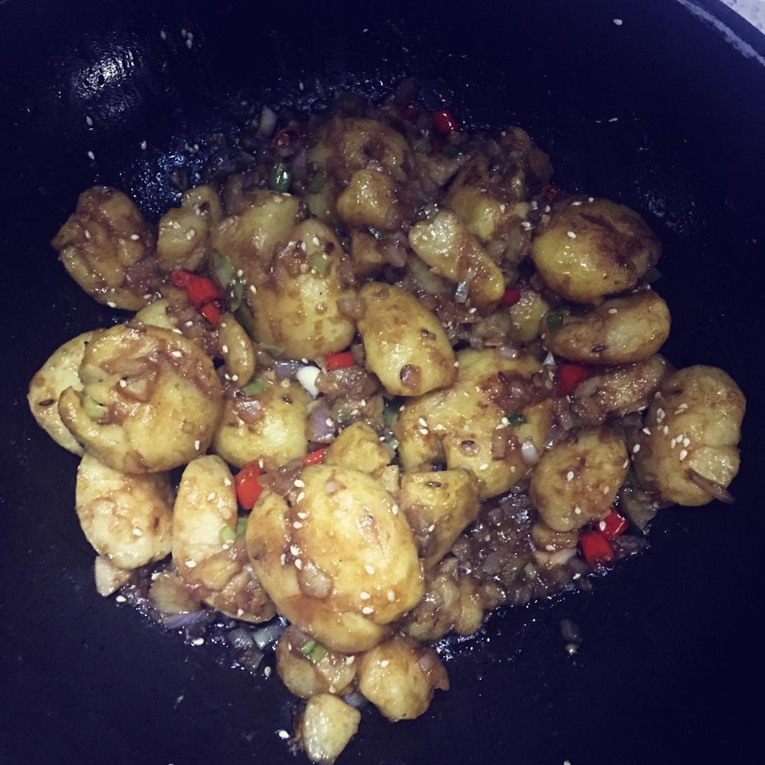 孜然香辣煎小土豆