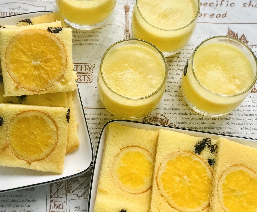 橙子葡萄干海绵蛋糕的做法