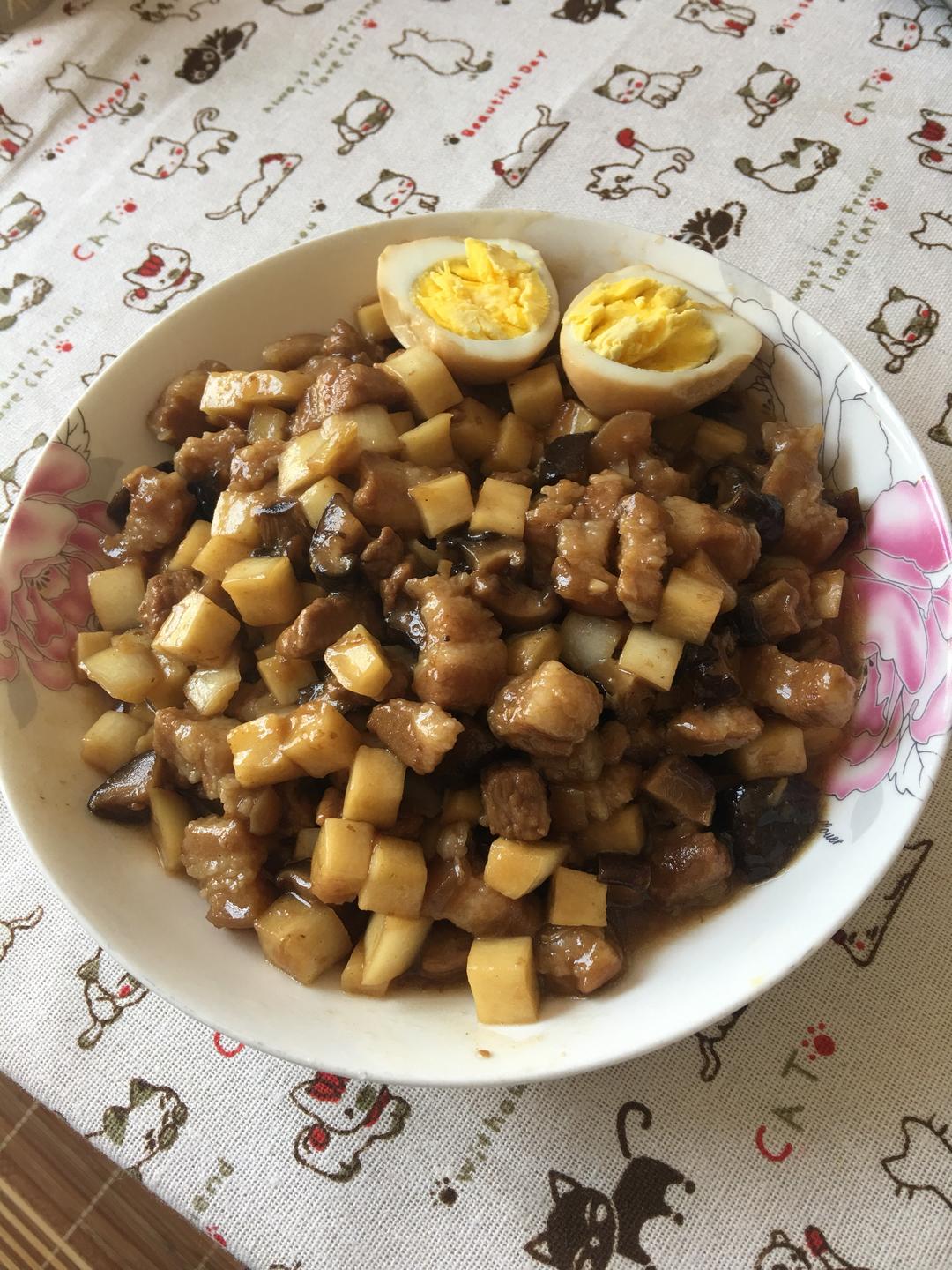 没有饭的卤肉饭的做法 步骤4