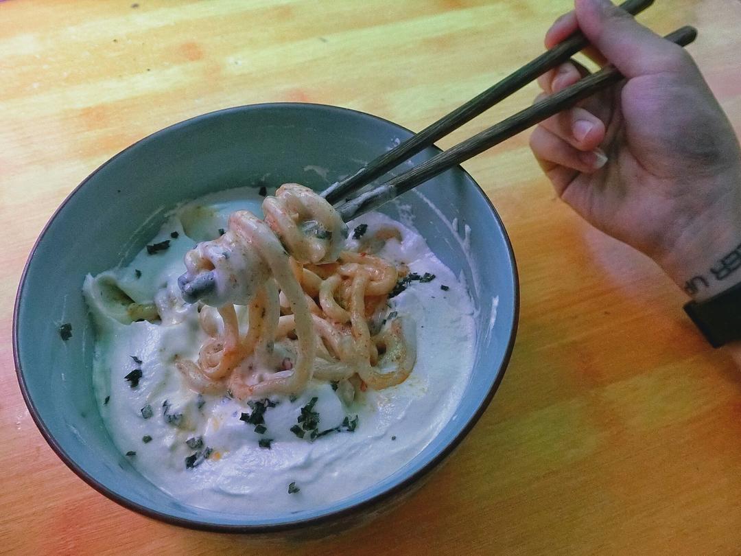 크림우동#奶油乌冬面