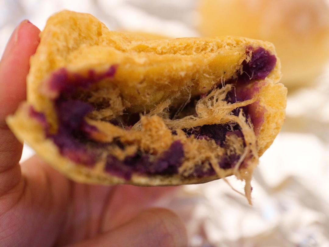 全麦芋泥紫薯肉松包