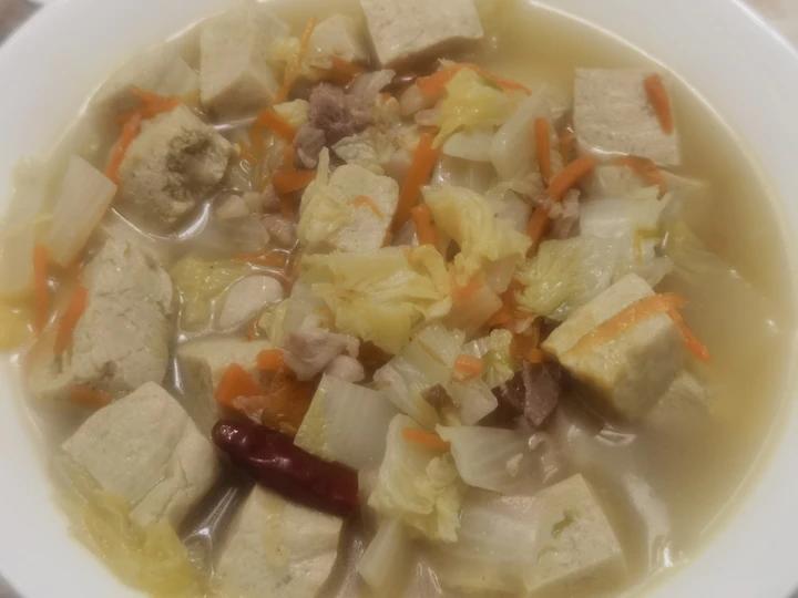 白菜冻豆腐炖粉条