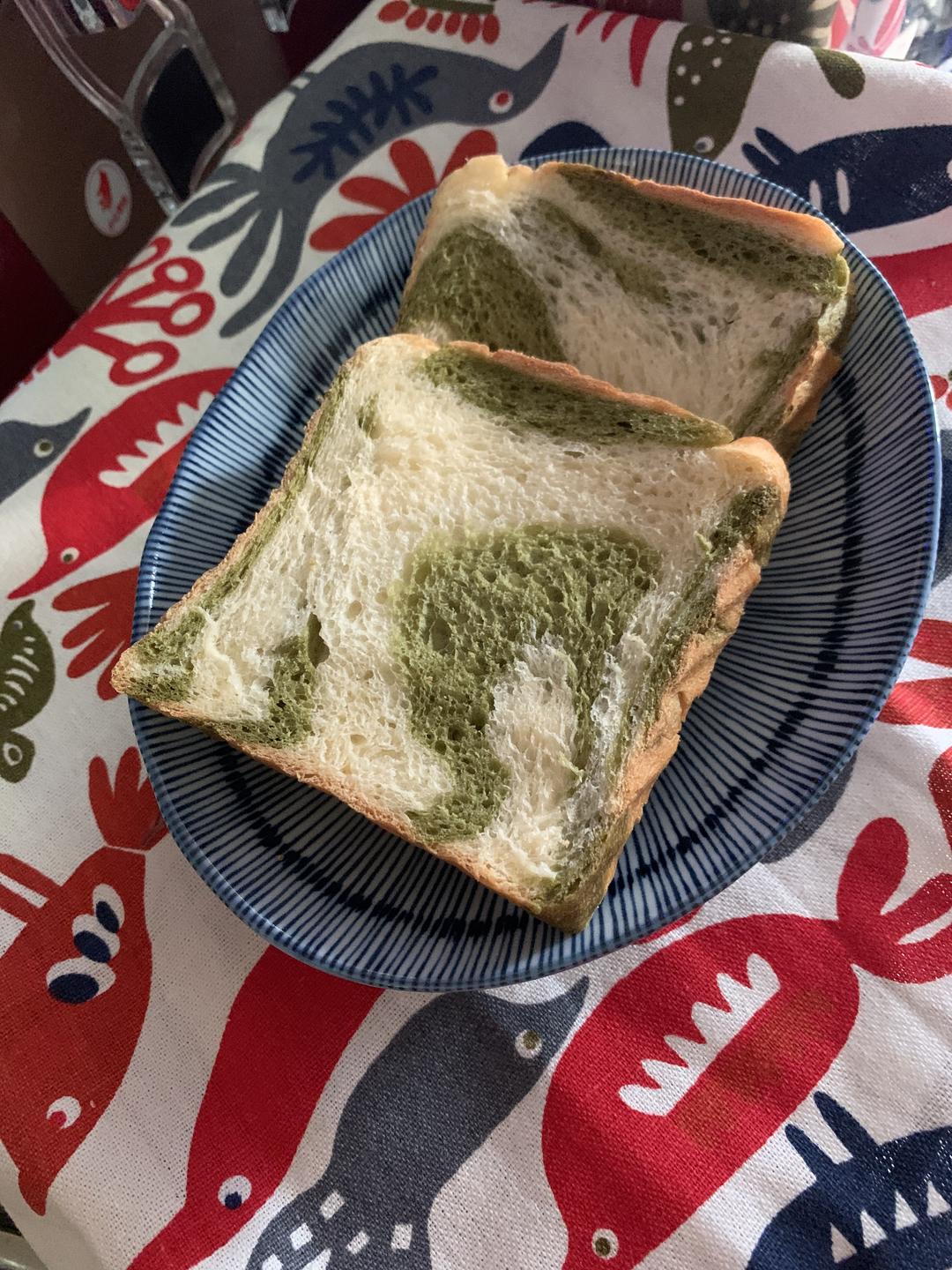 抹茶🍵花纹吐司🍞的做法 步骤15