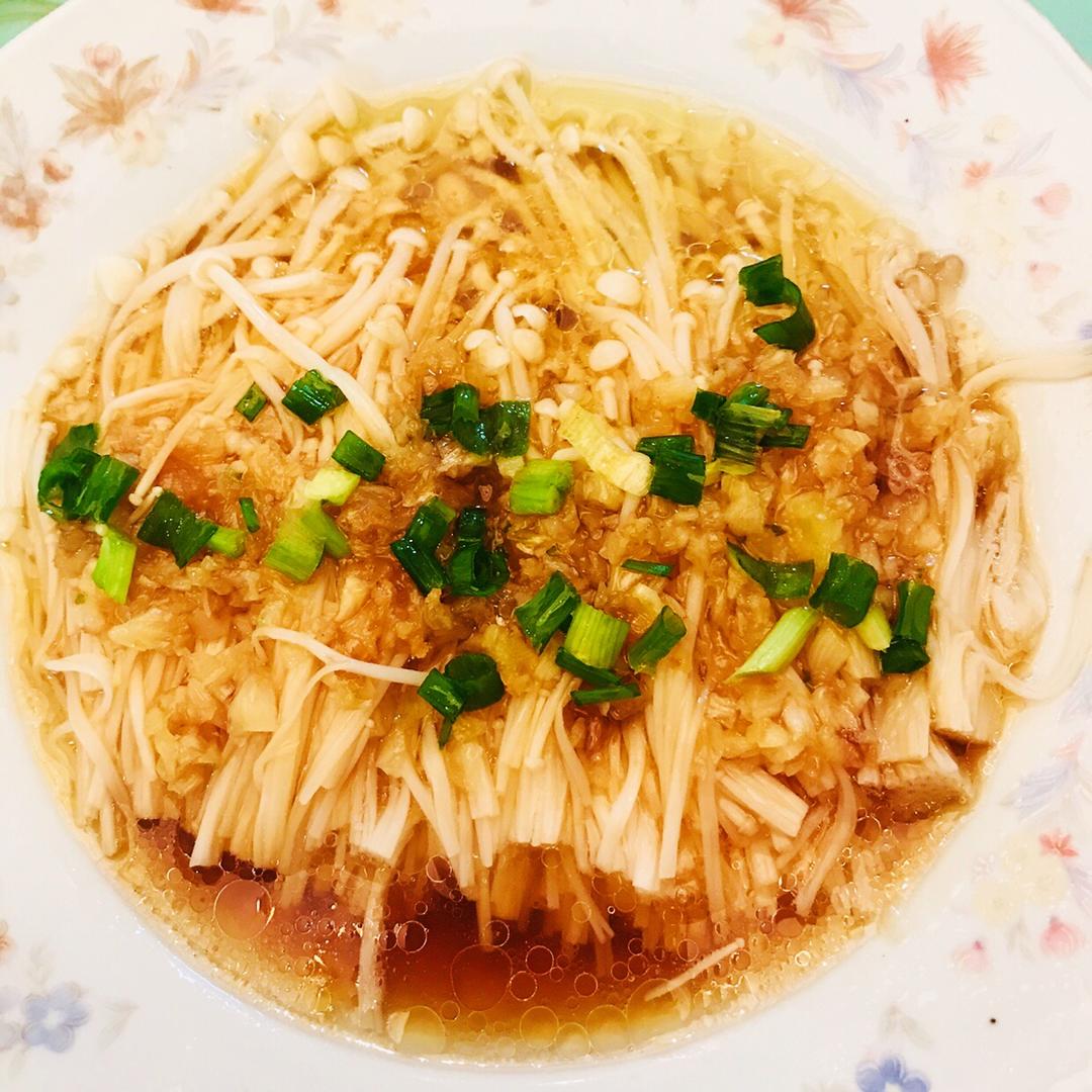 葱油蒸金针菇