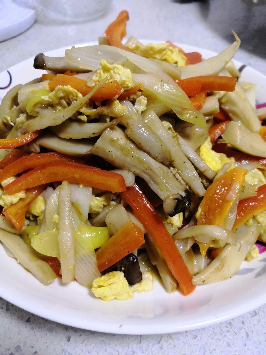 杏鲍菇炒鸡蛋