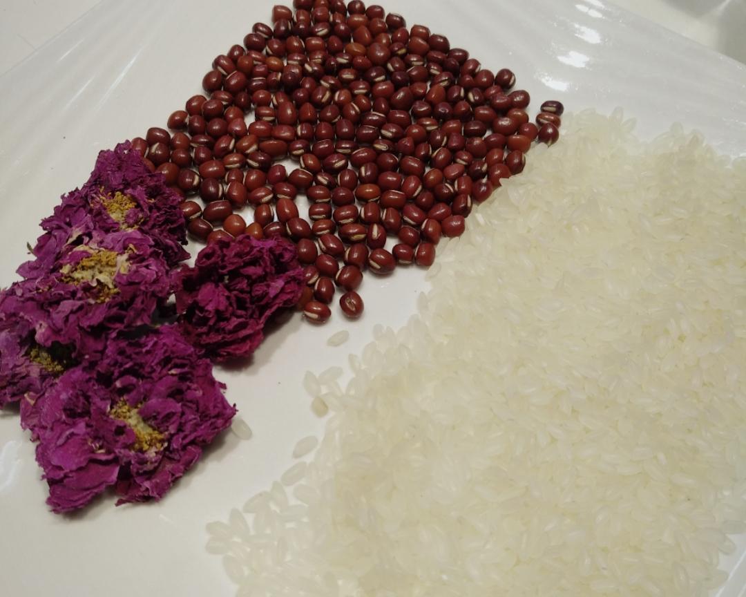 玫瑰红豆浆的做法