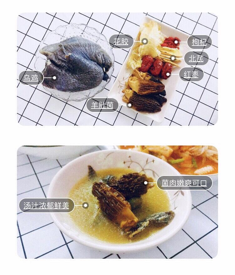 羊肚菌花胶炖乌鸡汤（提高免疫力）