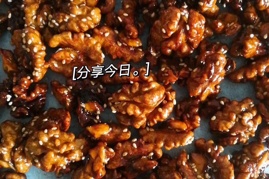 琥珀核桃仁，家庭熬糖小窍门，不翻砂不糊锅，不化不粘牙