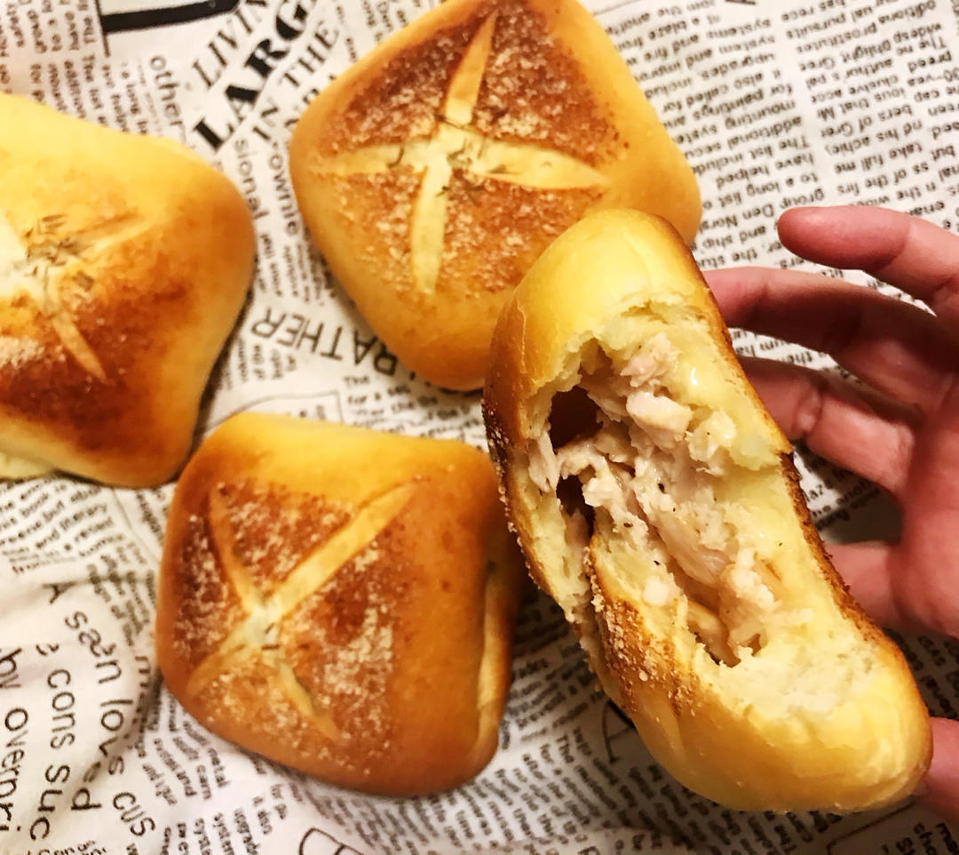 芝士熏鸡面包（万用方子）