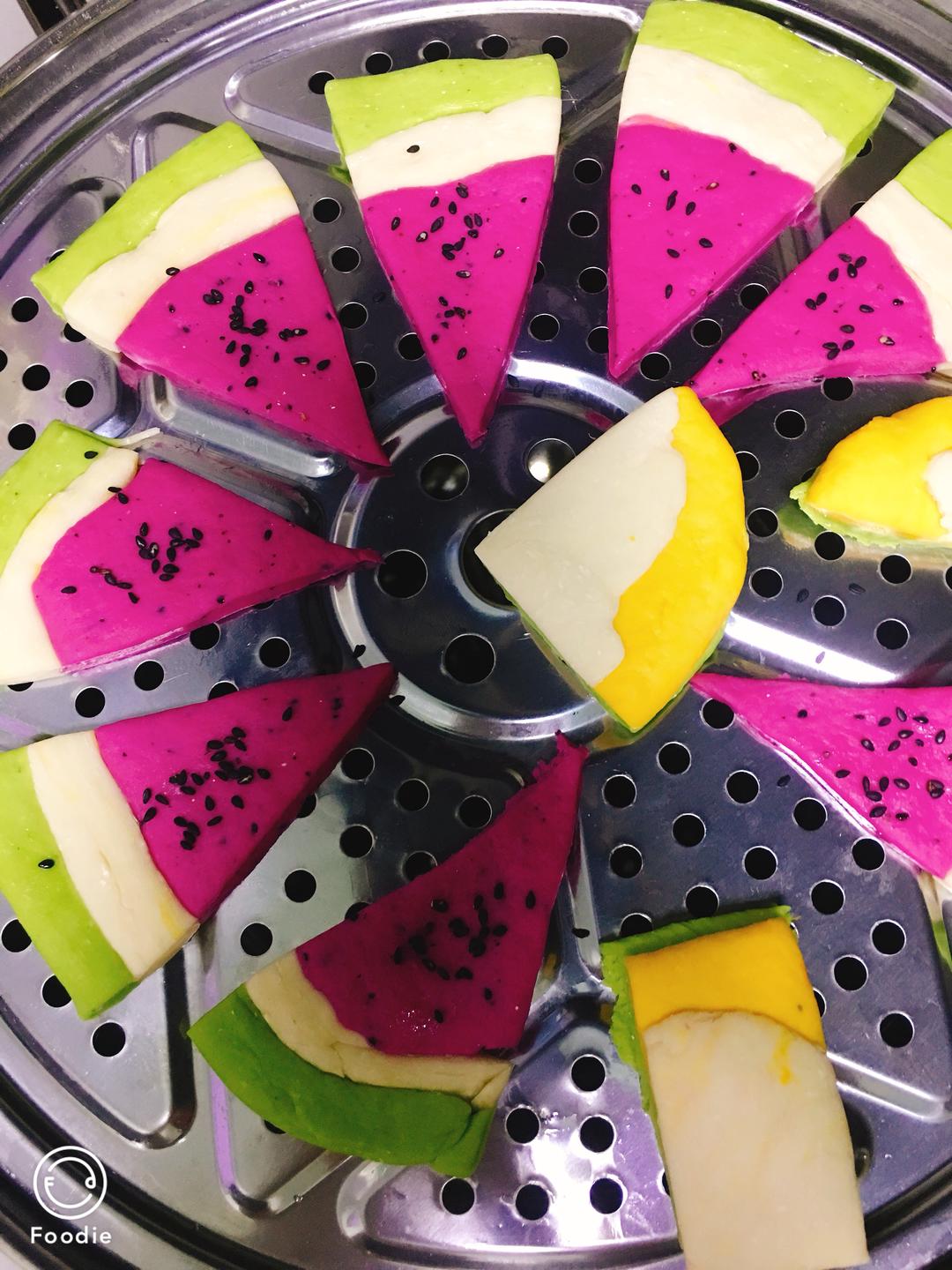 彩色面点的做法