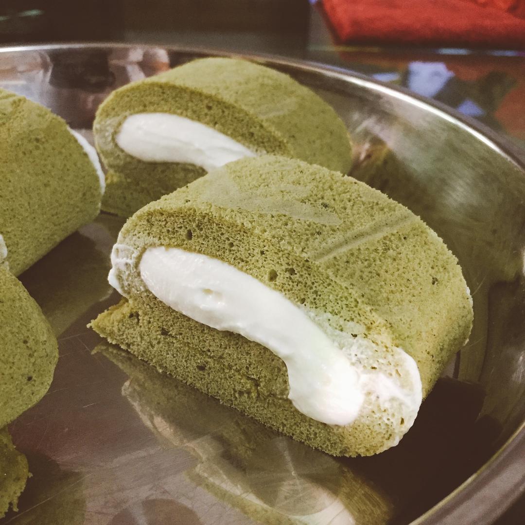 抹茶红豆蛋糕卷