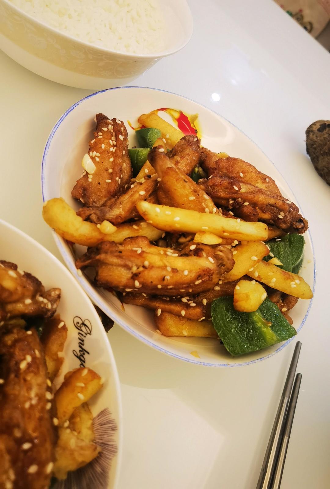 好吃到舔手‼️比烧烤还好吃的孜然鸡翅土豆