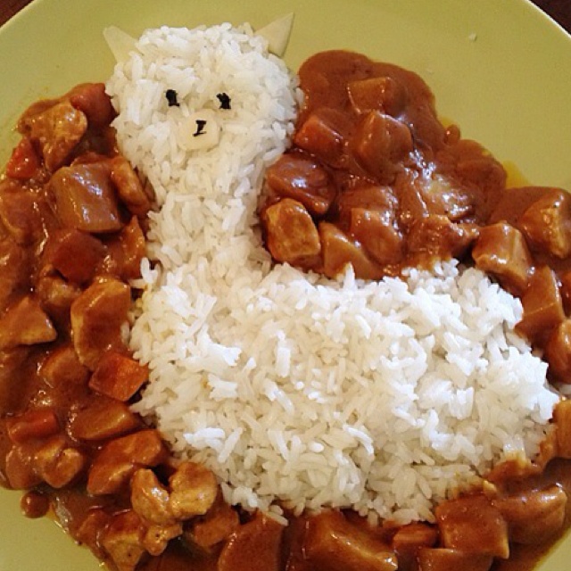 呆萌草泥马⊙.⊙咖喱鸡肉饭