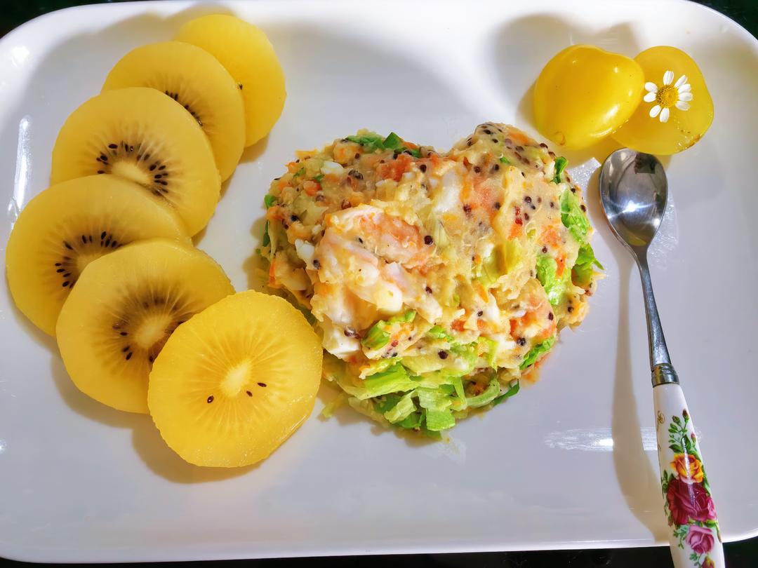 好吃的减脂餐｜土豆泥虾仁沙拉🥗这组合绝了