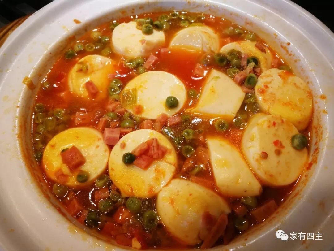 番茄青豆玉子豆腐煲